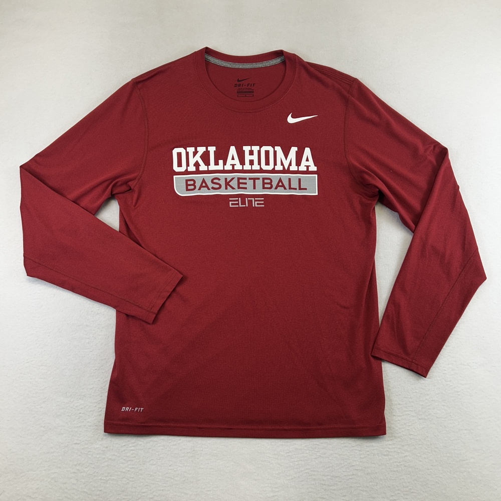 Oklahoma Sooners Shirt Mens Medium Red NCAA Basketball Nike Dri-FIT Elite